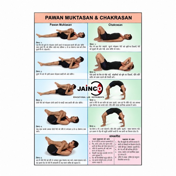 Pawanmuktasana and Chakrasana Chart